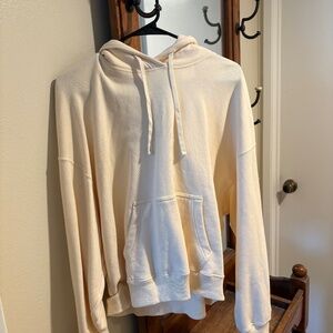 brand new never worn hollister womens buttercream yellow hoodie without tag